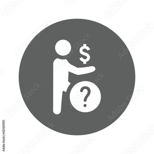 Investment confusion icon.