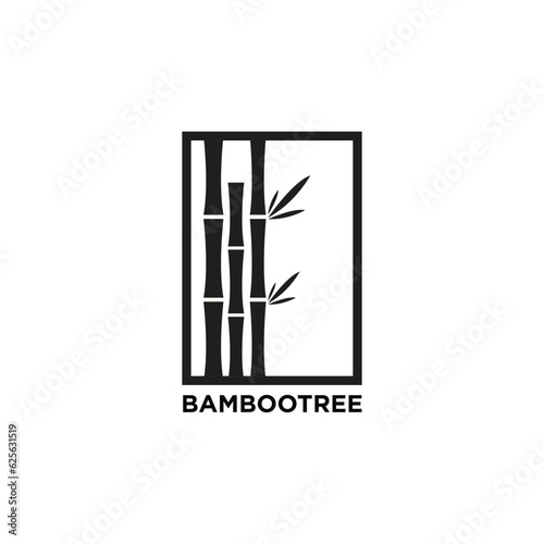 bamboo tree logo natural vector illustration © Nur