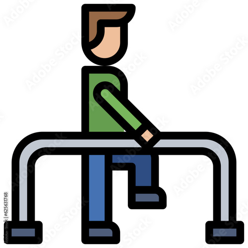 physiotherapy line icon,linear,outline,graphic,illustration