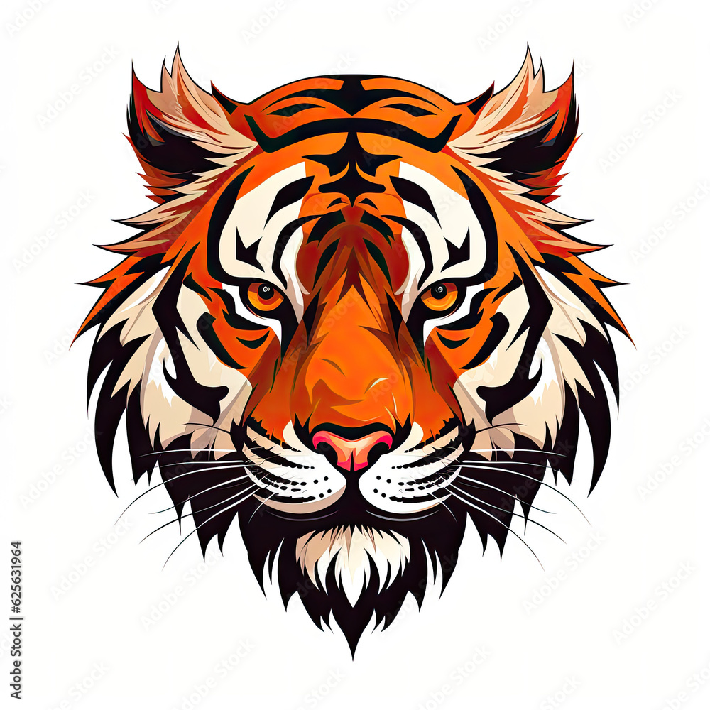 tiger head vector - Generative AI
