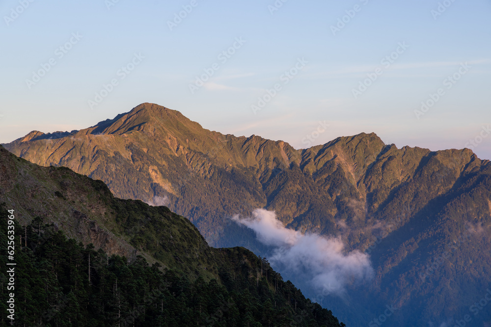 Hehuanshan in  Nantou county of taiwan, Taroko national park with beautiful scenery green mountain