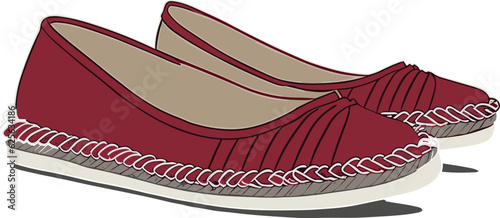 hand drawn illustration of Espadrilles 
