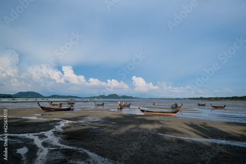 View of Cost with fishery boats