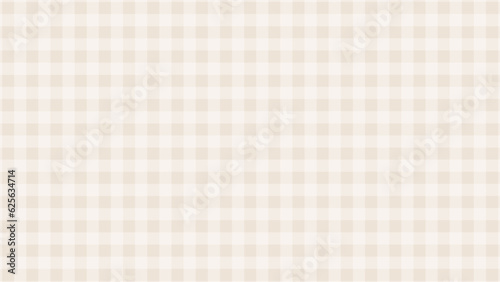 Beige and white plaid fabric texture as a background