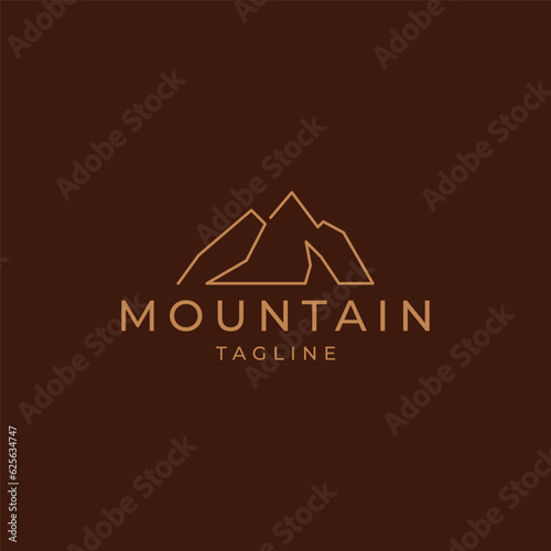 Mountain logo design icon vector