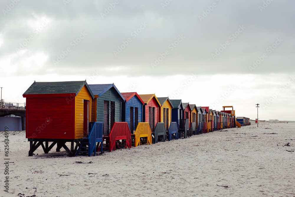 Naklejka premium colorful huts