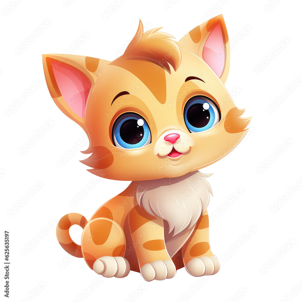 cat looking isolated on white cat looking isolated on white