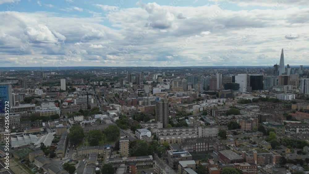 Bird’s eye view of the London suburbs. Bird’s eye view of the London suburbs.
