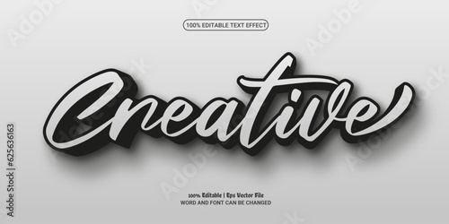 Creative 3d editable premium vector text effect
