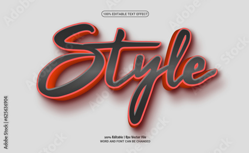 Style 3d editable premium vector text effect