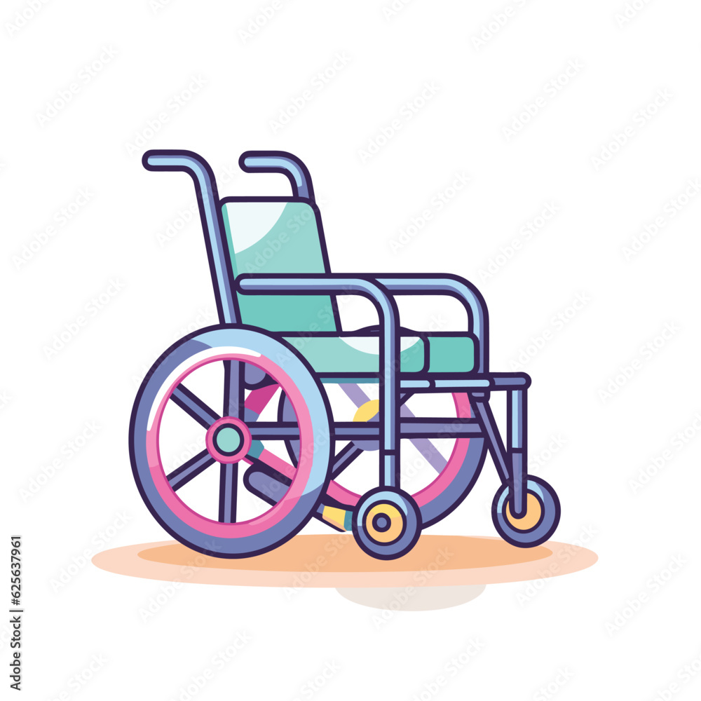 Vector of a wheelchair on a white background Vector of a wheelchair on a white background