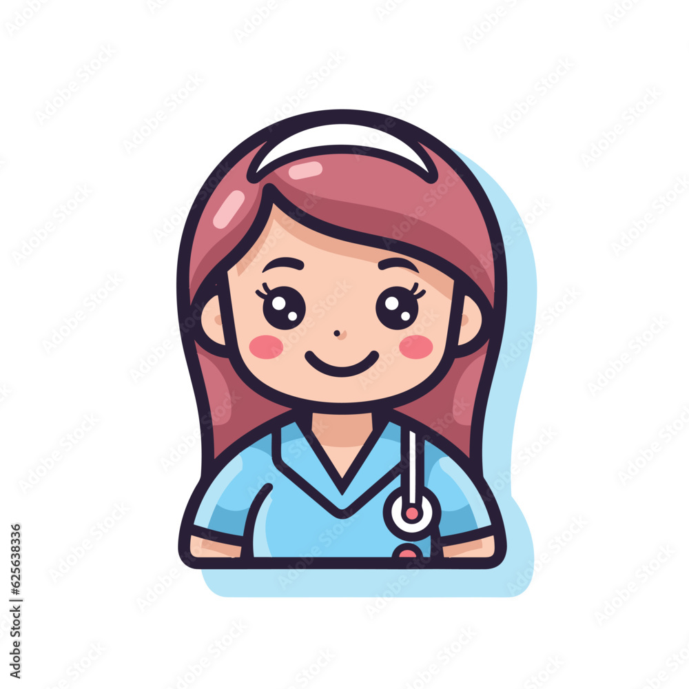 Vector of a female doctor holding a stethoscope Vector of a female doctor holding a stethoscope