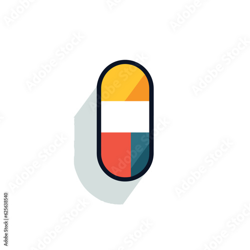 Vector of a pile of pills on a flat surface