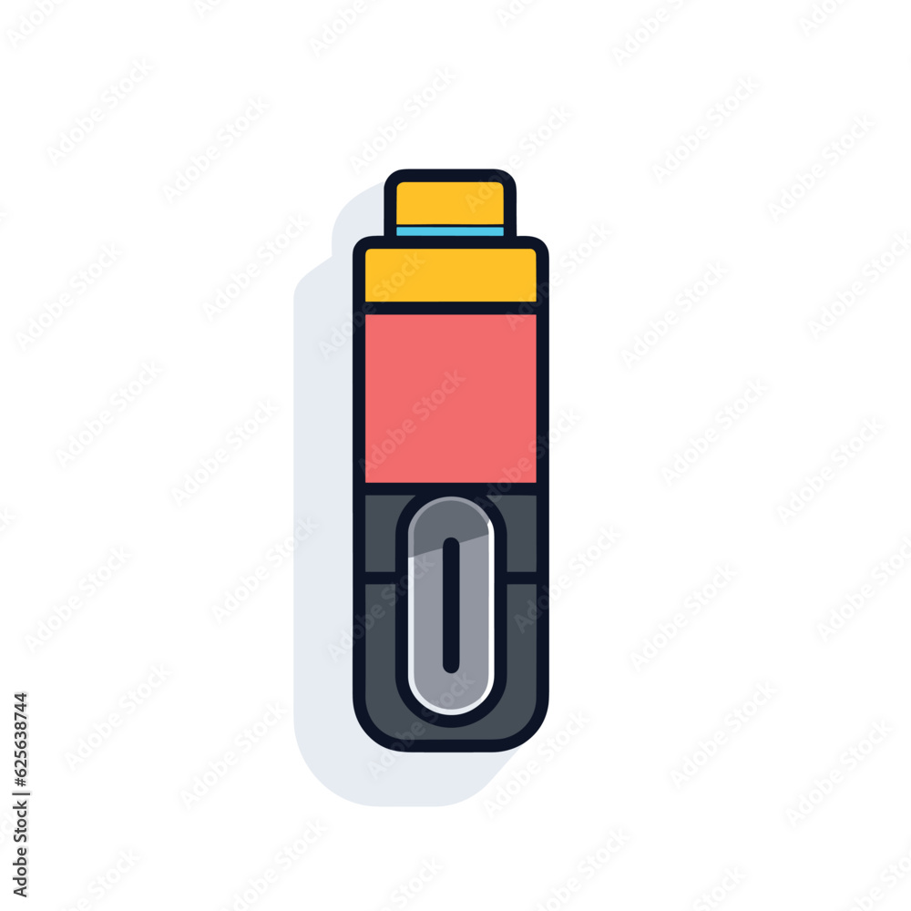 Flat vector icon a flat vector icon of a pencil with an eraser on top of it Flat vector icon a flat vector icon of a pencil with an eraser on top of it