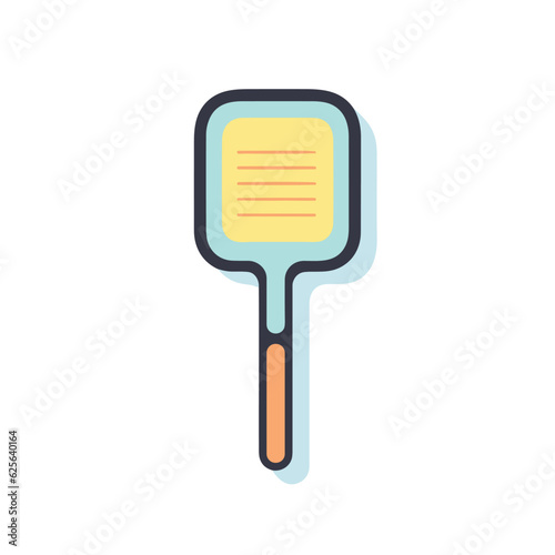 Vector flat icon of a flat vector icon of a spatula with a wooden handle on a white background