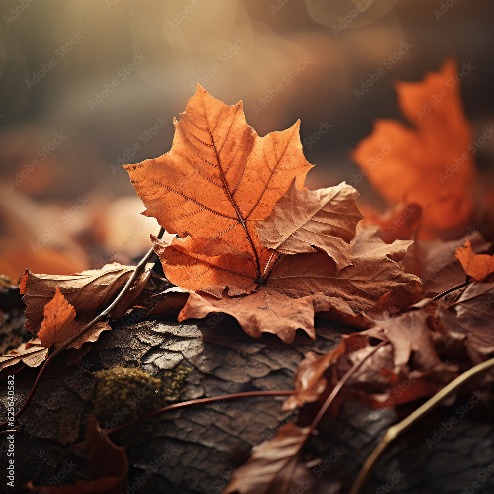 Autumn background. Generative Ai Illustration Autumn background. Generative Ai Illustration