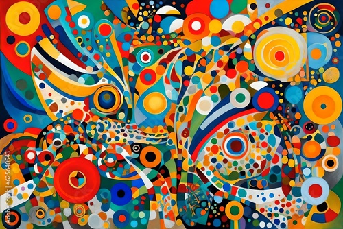 abstract background with circles generated by AI technology