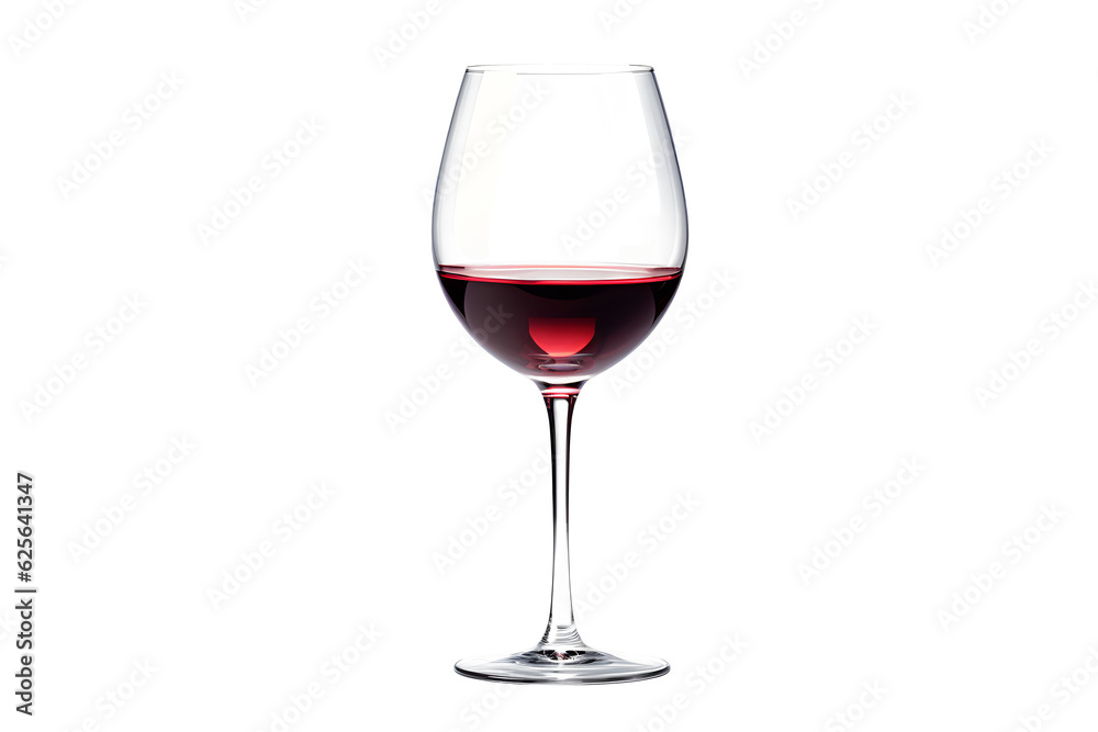 A glass of wine on a transparent background. png file. Generative AI - obrazy, fototapety, plakaty 