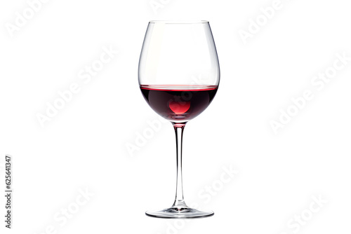 A glass of wine on a transparent background. png file. Generative AI