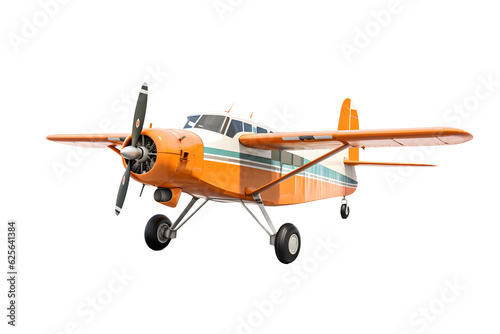 Small plane on a transparent background. png file. Generative AI