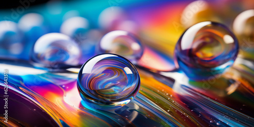 A mesmerizing abstract image of colorful soap bubbles, focusing on the swirls and ripples in the vibrant iridescent hues