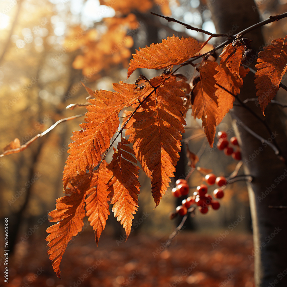 Autumn background. Generative Ai Illustration Autumn background. Generative Ai Illustration