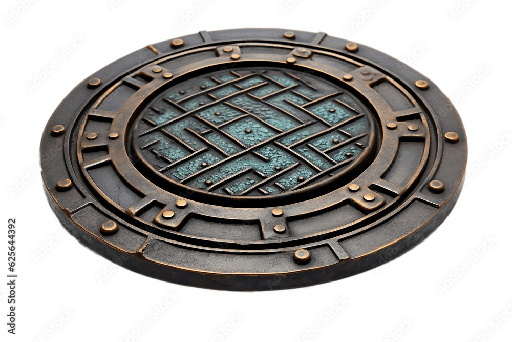 Manhole on Transparent Background. AI