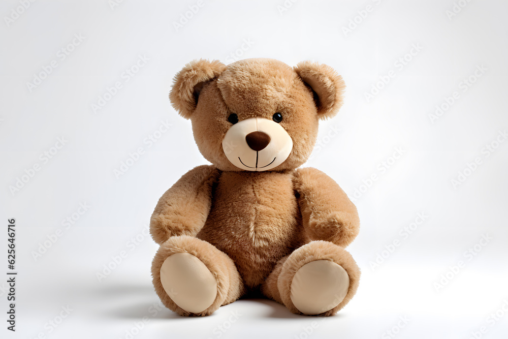 Obraz premium White bear on a plain white background. Generative AI