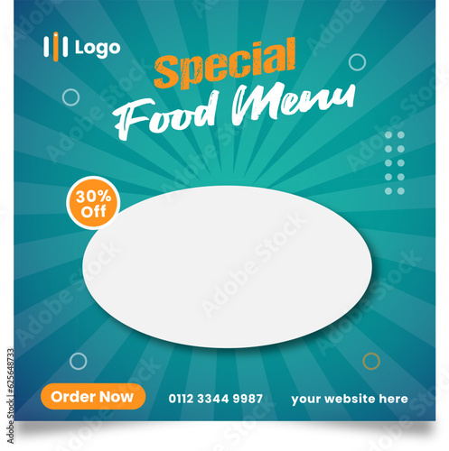 Food Menu Social Media Post Design Template
