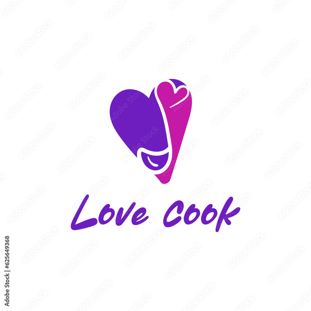 Concept icon heart with ladle.Vector illustration Concept icon heart with ladle.Vector illustration