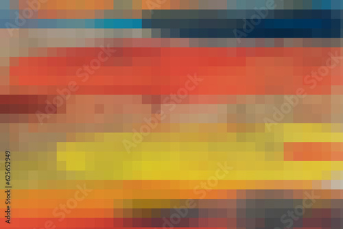 Abstract pixel art in colorful gradient style for geometric digital background.