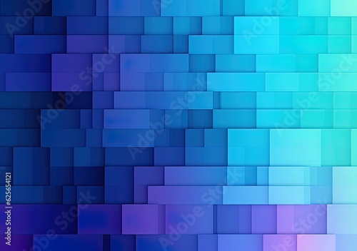 Abstract digital, vibrant pattern with squares, lines, rectangles. Business card. Blue, lime green, violet, purple stripes for a technology glowing pattern. Light texture for science and research.