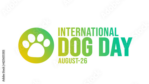 International Dog Day background template. Holiday concept. background, banner, placard, card, and poster design template with text inscription and standard color. vector illustration.
