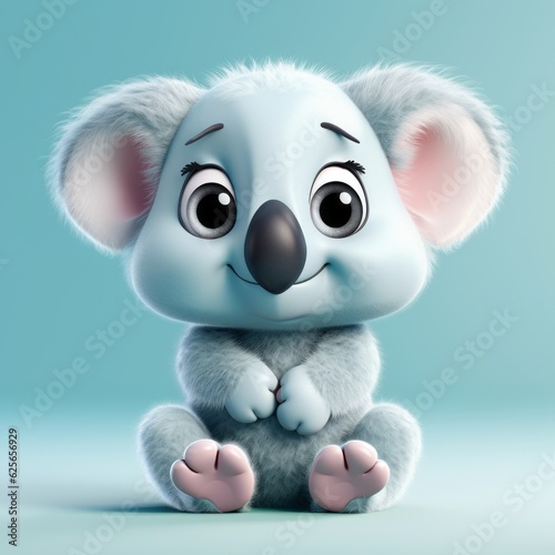 Tree Hugger - Adorable Koala Character Illustration AI Generated