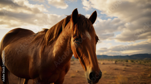 horse at sunset © 1