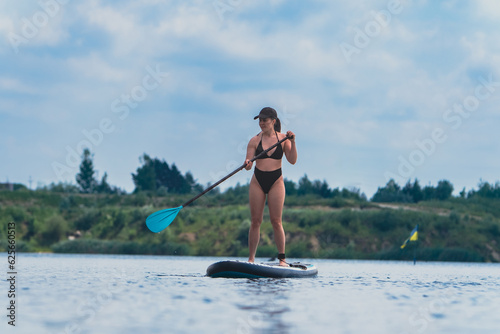 standing woman on supboard