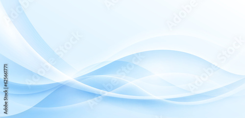 Abstract blue and white wave background. Modern wave shape graphic element. Elegant design. Suit for poster, banner, brochure, business, cover, presentation, website, flyer. Vector illustration