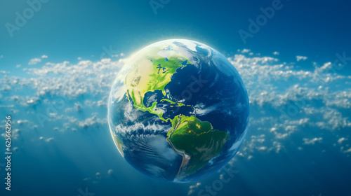 beautiful earth globe with atmosphere space symbolic for healthy growing and environmental friendliness
