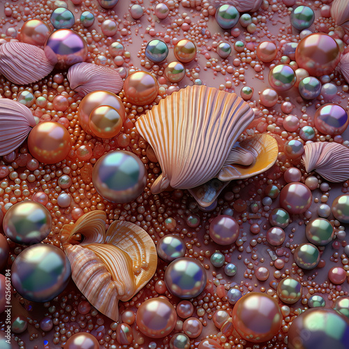 Pearl and Shell Luxury Background