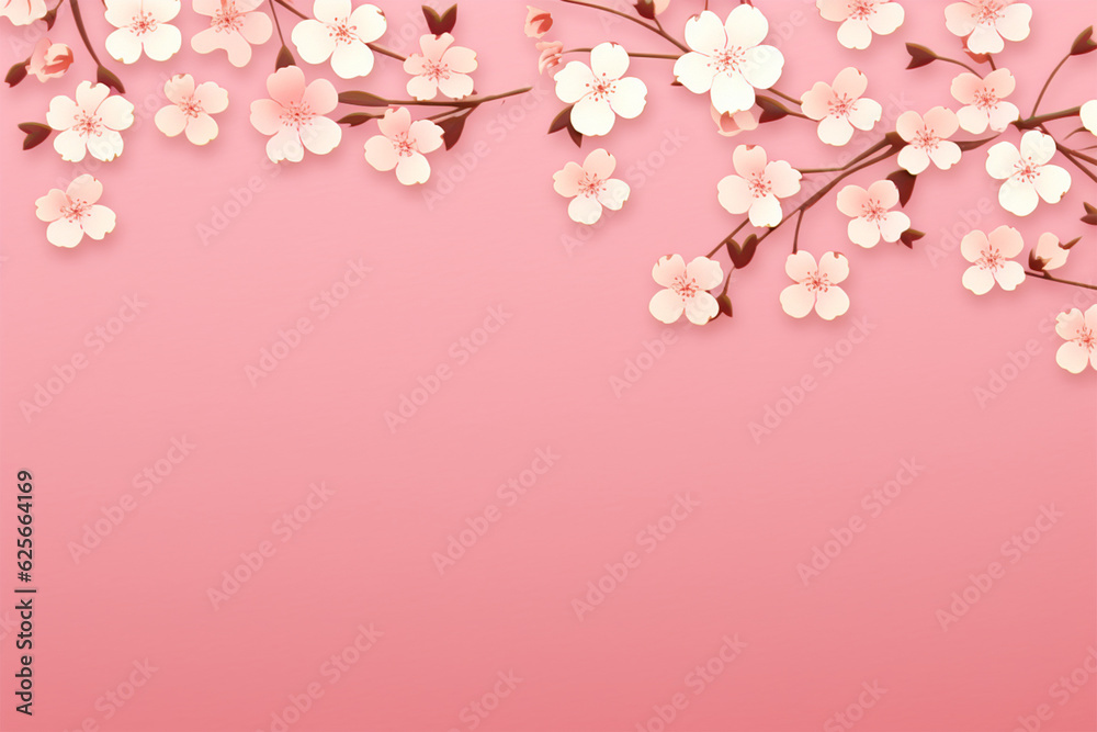 pretty flowers pink background