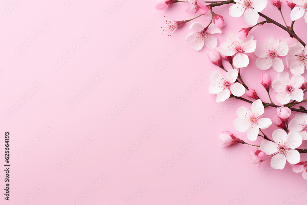 pretty flowers pink background
