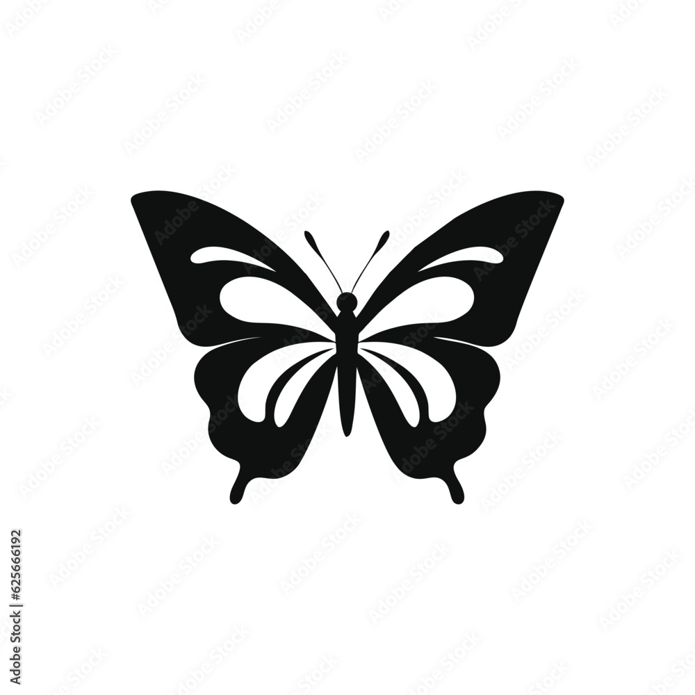 Butterfly silhouette icons. Vector Illustrations. Butterfly silhouette icons. Vector Illustrations.