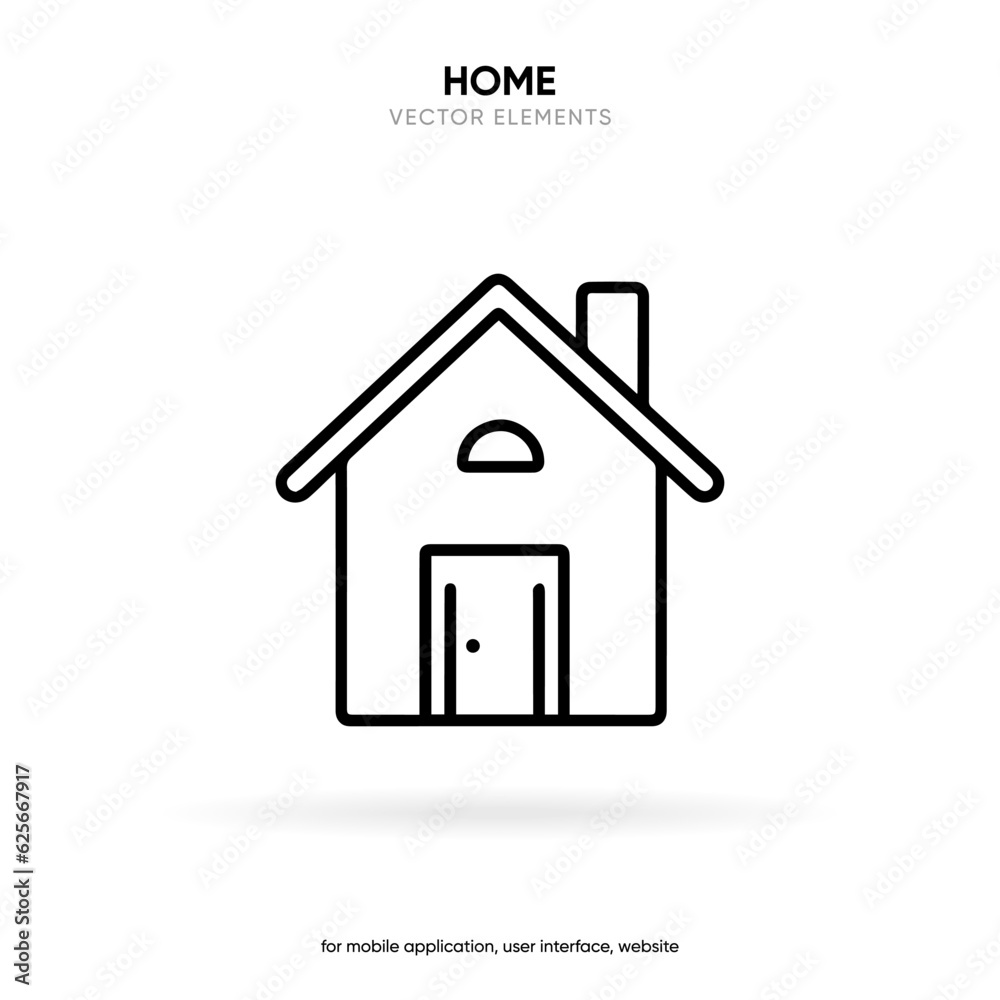 Minimal modern home, homepage, base, main page, house push button icon emblem symbol, sign. 3d blue home icon. Mobile app icons. Device UI UX mockup. Isolated vector elements. Minimal modern home, homepage, base, main page, house push button icon emblem symbol, sign. 3d blue home icon. Mobile app icons. Device UI UX mockup. Isolated vector elements.