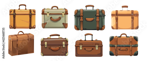 Suitcases. Suitcases, vector illustration. Retro style suitcases