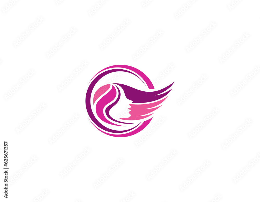Fototapeta premium Vector abstract creative backgrounds in minimalistic trendy style with woman face portrait in one line, templates for social media stories and bloggers - simple stylish logo for beauty salon