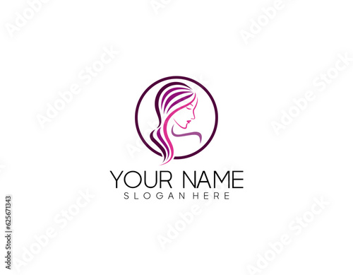 beauty woman logo template