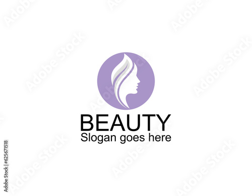 girl in circle logo icon illustration