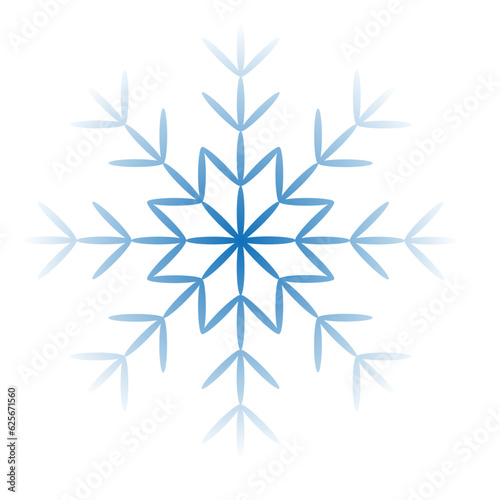 Blue snowflake; winter; cold; freezing.