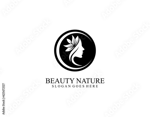 Vector abstract logo and branding design templates in trendy linear minimal style, emblem for beauty studio and cosmetics - female portrait, beautiful woman's face - badge for make up artist, fashion