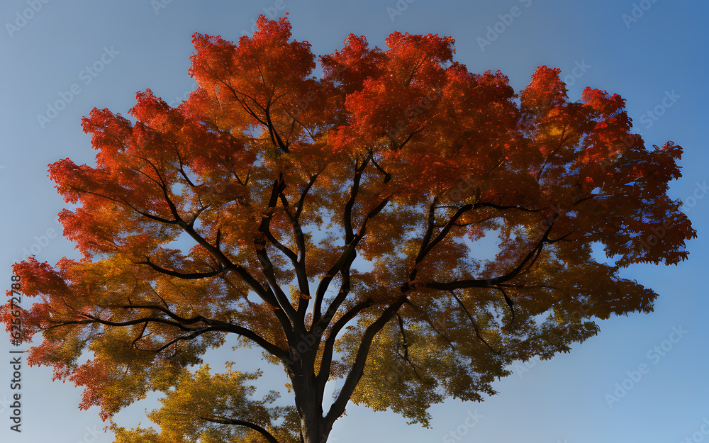 Tree concept background scenic autumn trees with natural warm tone color leaves Tree concept background scenic autumn trees with natural warm tone color leaves